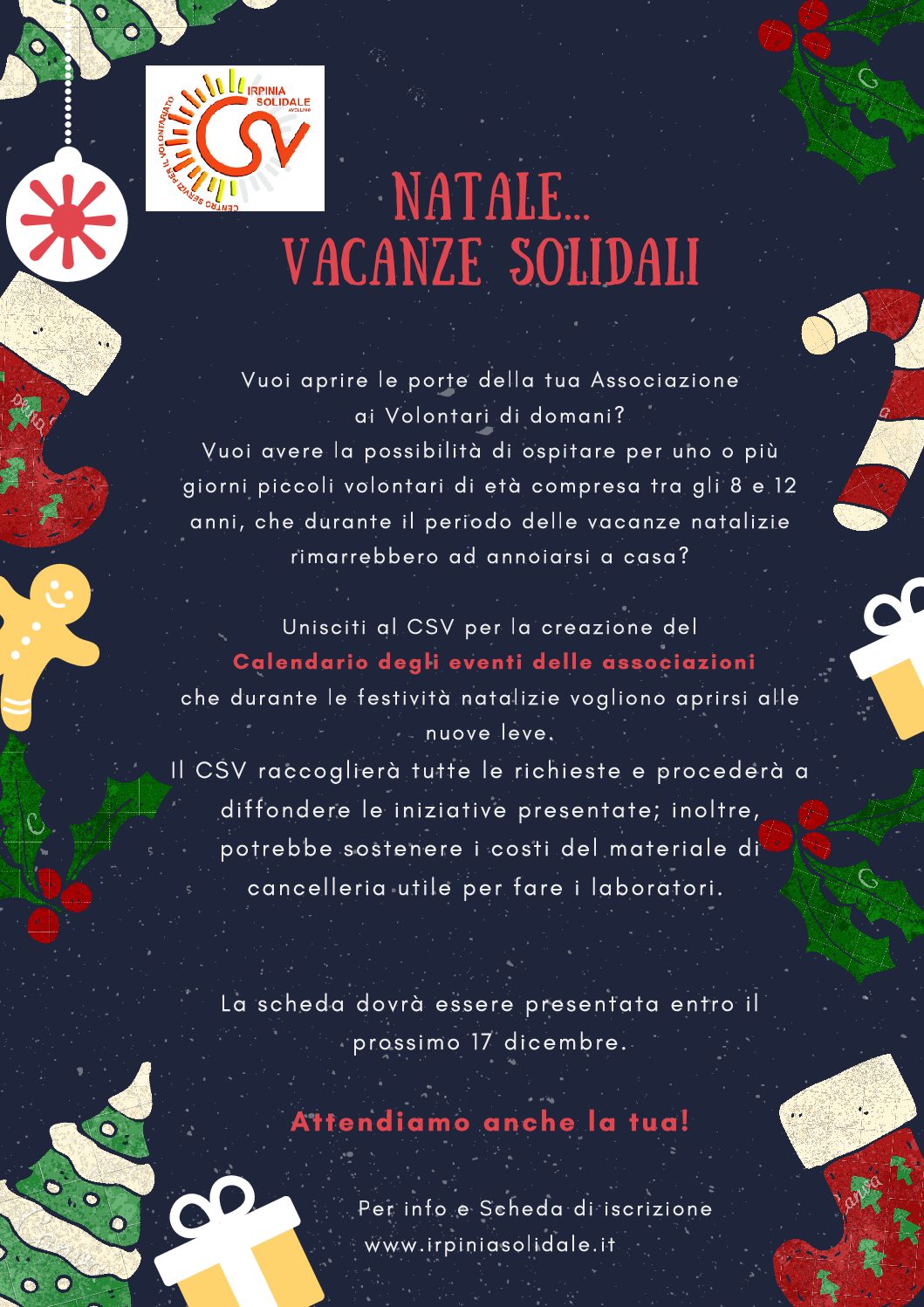 Natale…Vacanze solidali nelle Associazioni Irpine