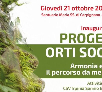 A Grottaminarda l’inaugurazione degli orti sociali dell’associazione Liberi per Liberare – LforL. Un progetto finanziato dal CSV Irpinia Sannio