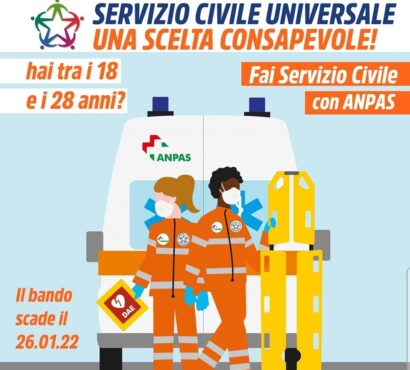 Servizio Civile Universale. ANPAS mette a bando 165 posti in Provincia di Avellino e Benevento