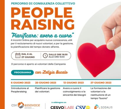 Peopleraising: un percorso di consulenza collettivo per coinvolgere volontari