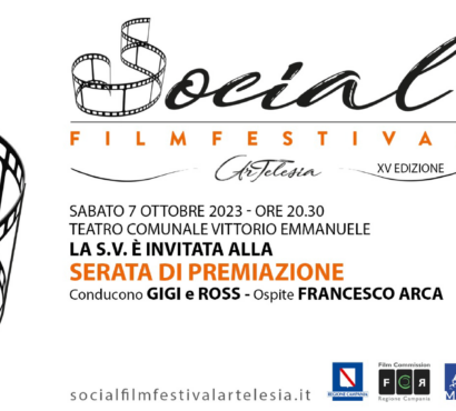 Sabato la serata di premiazione del Social Film Festival Artelesia