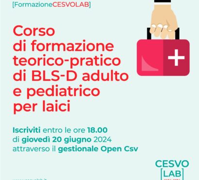 Corso di formazione teorico-pratico di BLS-D adulto e pediatrico per laici