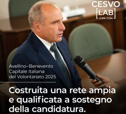 Presentata la candidatura di “Avellino Benevento a Capitale Italiana del Volontariato 2025”. Il CSV Irpinia Sannio alla guida del Comitato promotore
