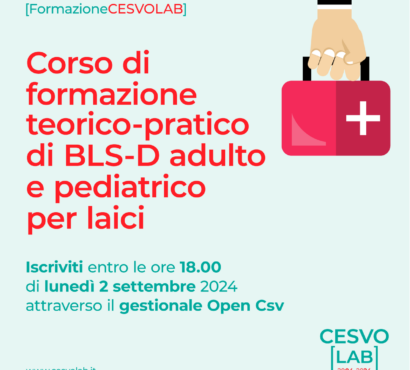 Corso di formazione teorico-pratico di BLS-D adulto e pediatrico per laici