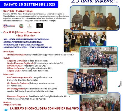«LA LUCERNA 2 Aps» TORRECUSO – 25 anni insieme
