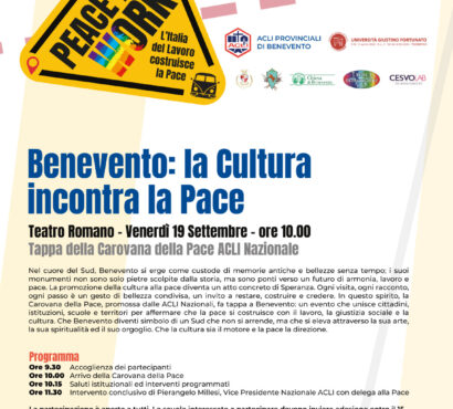 Benevento: la Cultura incontra la Pace – 19 settembre ore 10.00
