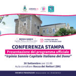 Conferenza stampa presentazione ufficiale “Irpinia Sannio Capitale Italiana del Dono”