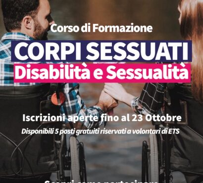Corso di Formazione “Corpi Sessuati. Disabilità e Sessualità”