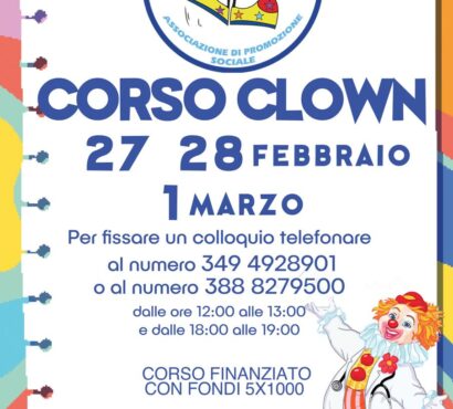 Corso Clown – 8 febbraio – 1 Marzo – Associazione Missione Sorriso APS