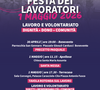 Festa del 1° MAGGIO 2026 : LAVORO & VOLONTARIATO