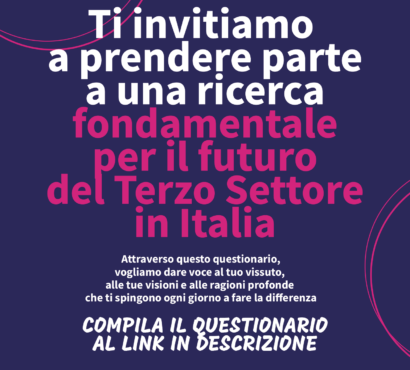 Compila il questionario e prendi parte a una ricerca fondamentale per il futuro del terzo settore in Italia