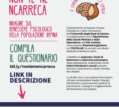 “NON TE NE NCARRECA’ O CEREVIELLO È ‘NA SFOGLIA E CIPOLLA”  COMPILA IL QUESTIONARIO