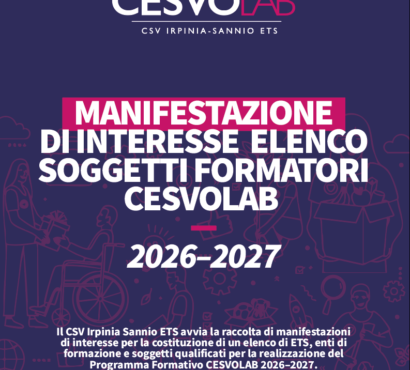 MANIFESTAZIONE DI INTERESSE  ELENCO SOGGETTI FORMATORI CESVOLAB 2026–2027