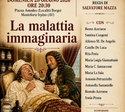 La malattia immaginaria – 28 giugno 2026 ore 20.30 – Piazza Amodeo in Monteforte Irpino