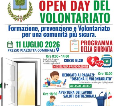 Open day del volontariato 11 luglio 2026