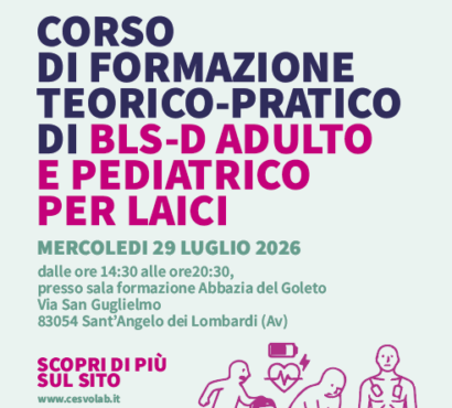 CORSO DI FORMAZIONE BLS-D ADULTO E PEDIATRICO PER LAICI