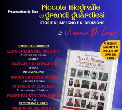 Presentazione del libro “Piccole Biografie di grandi guardiesi – STORIE DI IMPEGNO E DI DEDIZIONE