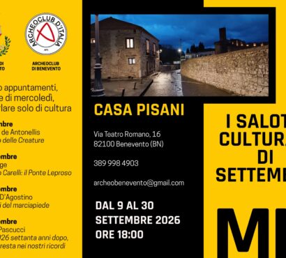 Dal 9 settembre ritornano i salotti culturali di Casa Pisani – Aspettando San Francesco