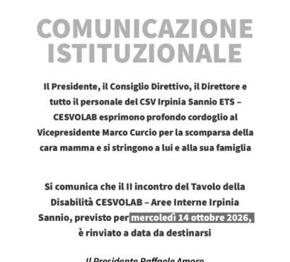 COMUNICAZIONE ISTITUZIONALE